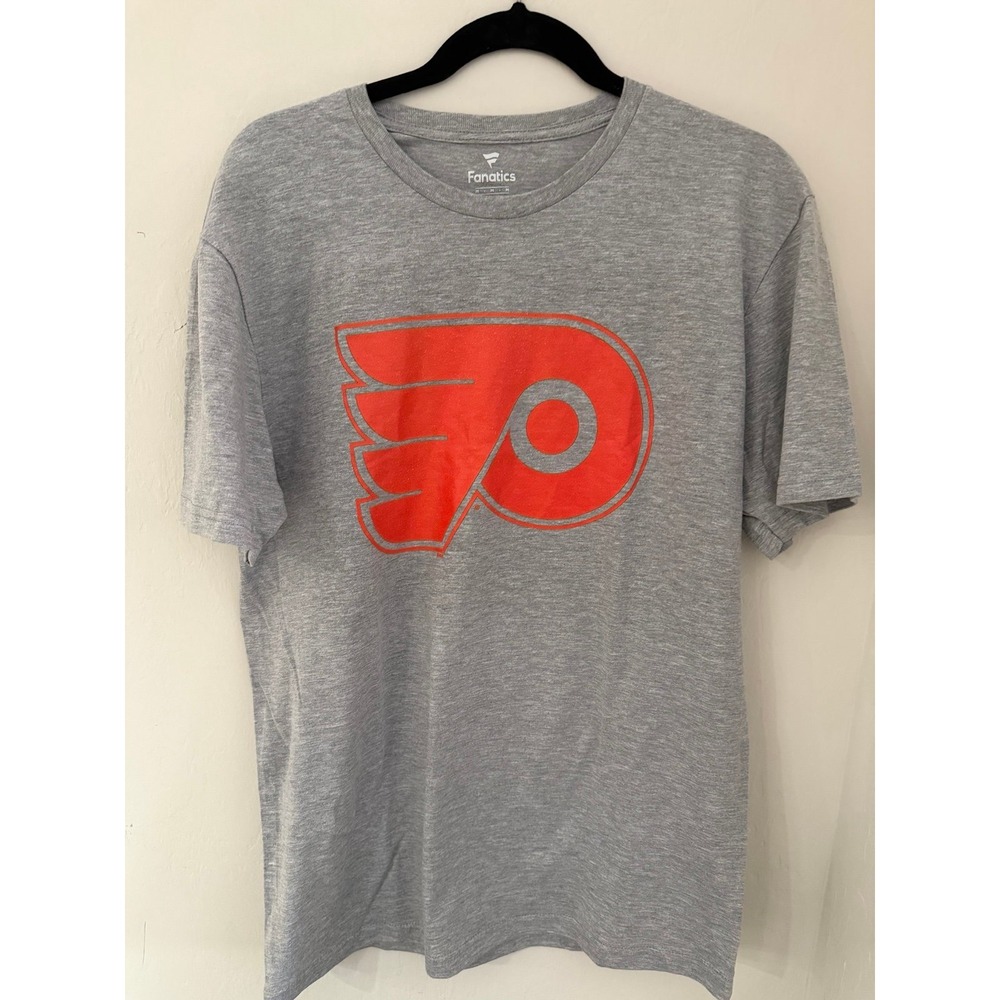 Fanatics Philadelphia Flyers Mens Gray 30 Cruice NHL Hockey T-Shirt Size Medium